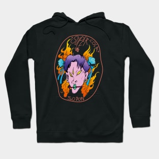 Dope asian dope boy cartoon illustration Hoodie